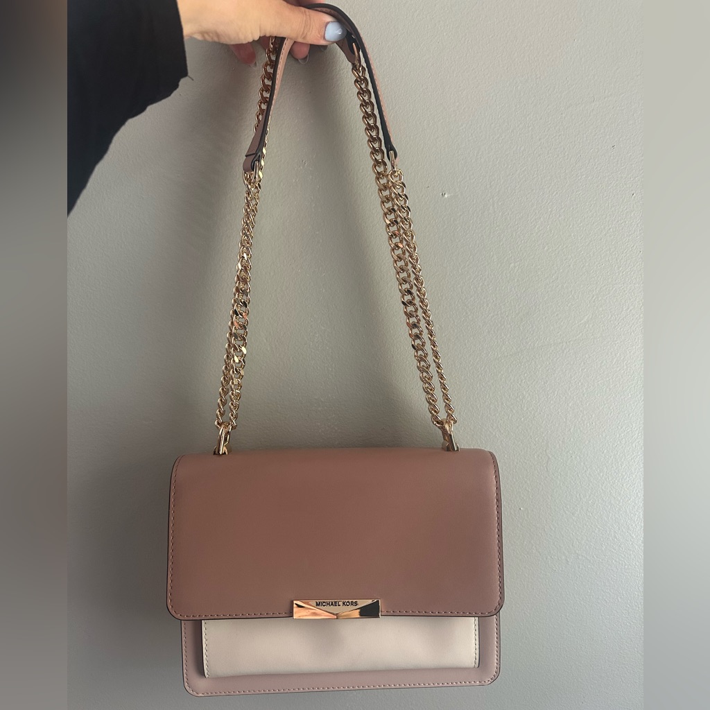 Michael Kors Pink And Cream Shoulder Bag